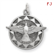 Sterling Silver Antiqued Holy Spirit Medal