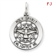 Sterling Silver Antiqued Holy Spirit Medal