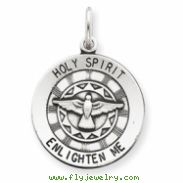 Sterling Silver Antiqued Holy Spirit Medal