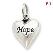 Sterling Silver Antiqued Hope Pendant