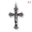 Sterling Silver Antiqued INRI Crucifix Pendant