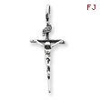 Sterling Silver Antiqued INRI Crucifix Pendant