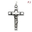 Sterling Silver Antiqued INRI Crucifix Pendant