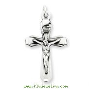 Sterling Silver Antiqued INRI Crucifix Pendant