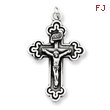 Sterling Silver Antiqued INRI Crucifix Pendant