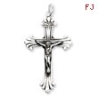 Sterling Silver Antiqued INRI Crucifix Pendant