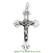 Sterling Silver Antiqued INRI Crucifix Pendant