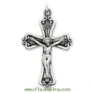 Sterling Silver Antiqued INRI Crucifix Pendant