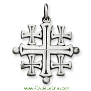 Sterling Silver Antiqued Jerusalem Cross Pendant