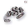 Sterling Silver Antiqued Love Knot Toe Ring