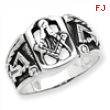 Sterling Silver Antiqued Masonic Ring