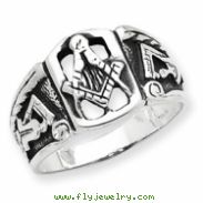 Sterling Silver Antiqued Masonic Ring