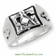 Sterling Silver Antiqued Masonic Ring