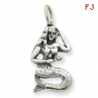 Sterling Silver Antiqued Mermaid Pendant