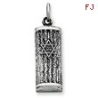 Sterling Silver Antiqued Mezuzah Pendant