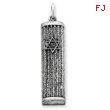 Sterling Silver Antiqued Mezuzah Pendant