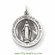 Sterling Silver Antiqued Miraculous Medal