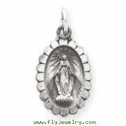 Sterling Silver Antiqued Miraculous Medal