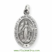 Sterling Silver Antiqued Miraculous Medal