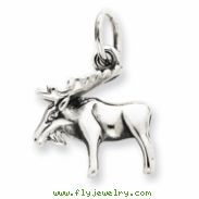 Sterling Silver Antiqued Moose Charm