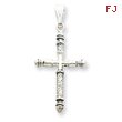 Sterling Silver Antiqued Nail Cross Pendant