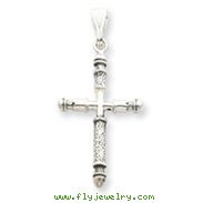 Sterling Silver Antiqued Nail Cross Pendant