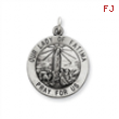 Sterling Silver Antiqued Our Lady of Fatima Medal