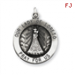 Sterling Silver Antiqued Our Lady of Loreto Medal