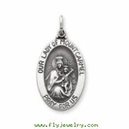 Sterling Silver Antiqued Our Lady of Mount Carmel Medal