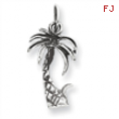 Sterling Silver Antiqued Palm Tree Charm