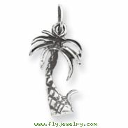 Sterling Silver Antiqued Palm Tree Charm