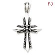 Sterling Silver Antiqued Passion Cross Pendant