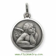 Sterling Silver Antiqued Raphael Angel Charm