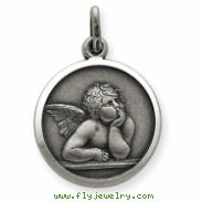 Sterling Silver Antiqued Raphael Angel Charm