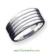 Sterling Silver Antiqued Ribbed Ring