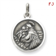 Sterling Silver Antiqued Saint Anthony Medal