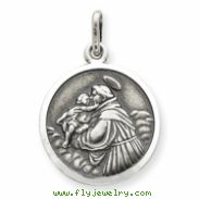 Sterling Silver Antiqued Saint Anthony Medal