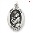 Sterling Silver Antiqued Saint Anthony Medal