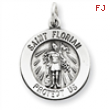 Sterling Silver Antiqued Saint Florian Medal