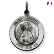 Sterling Silver Antiqued Saint Gabriel Medal