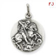 Sterling Silver Antiqued Saint George Medal