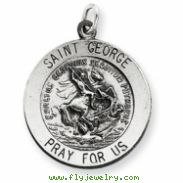 Sterling Silver Antiqued Saint George Medal