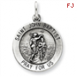 Sterling Silver Antiqued Saint John the Baptist Medal