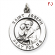 Sterling Silver Antiqued Saint Joseph Medal