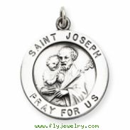Sterling Silver Antiqued Saint Joseph Medal