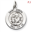 Sterling Silver Antiqued Saint Joseph Medal