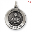 Sterling Silver Antiqued Saint Lucy Medal