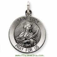 Sterling Silver Antiqued Saint Lucy Medal