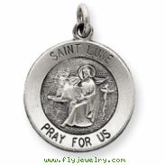 Sterling Silver Antiqued Saint Luke Medal