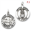 Sterling Silver Antiqued Saint Michael Air Force Medal
